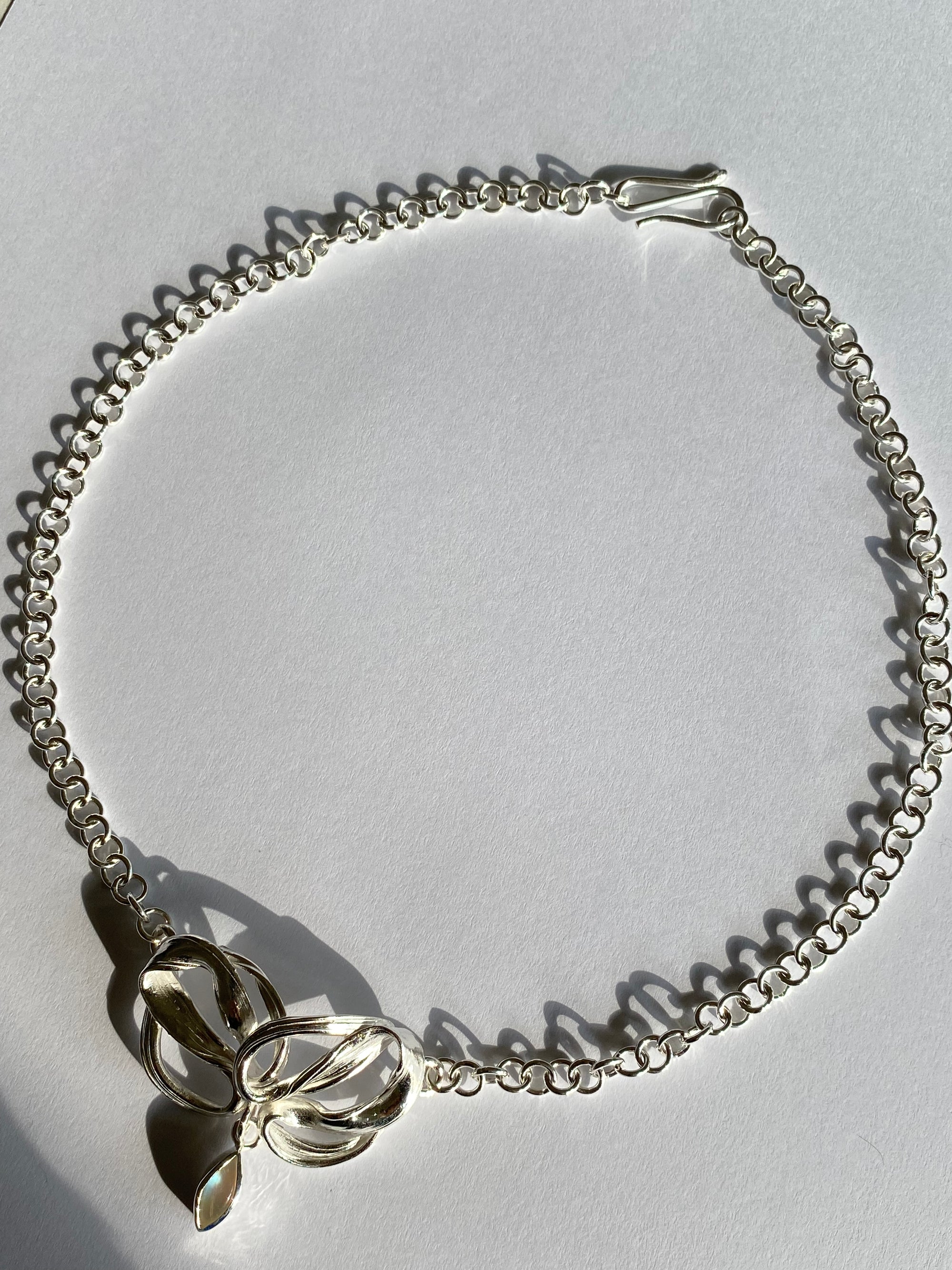 Ribbon Necklace - Handmade in 925 Silver