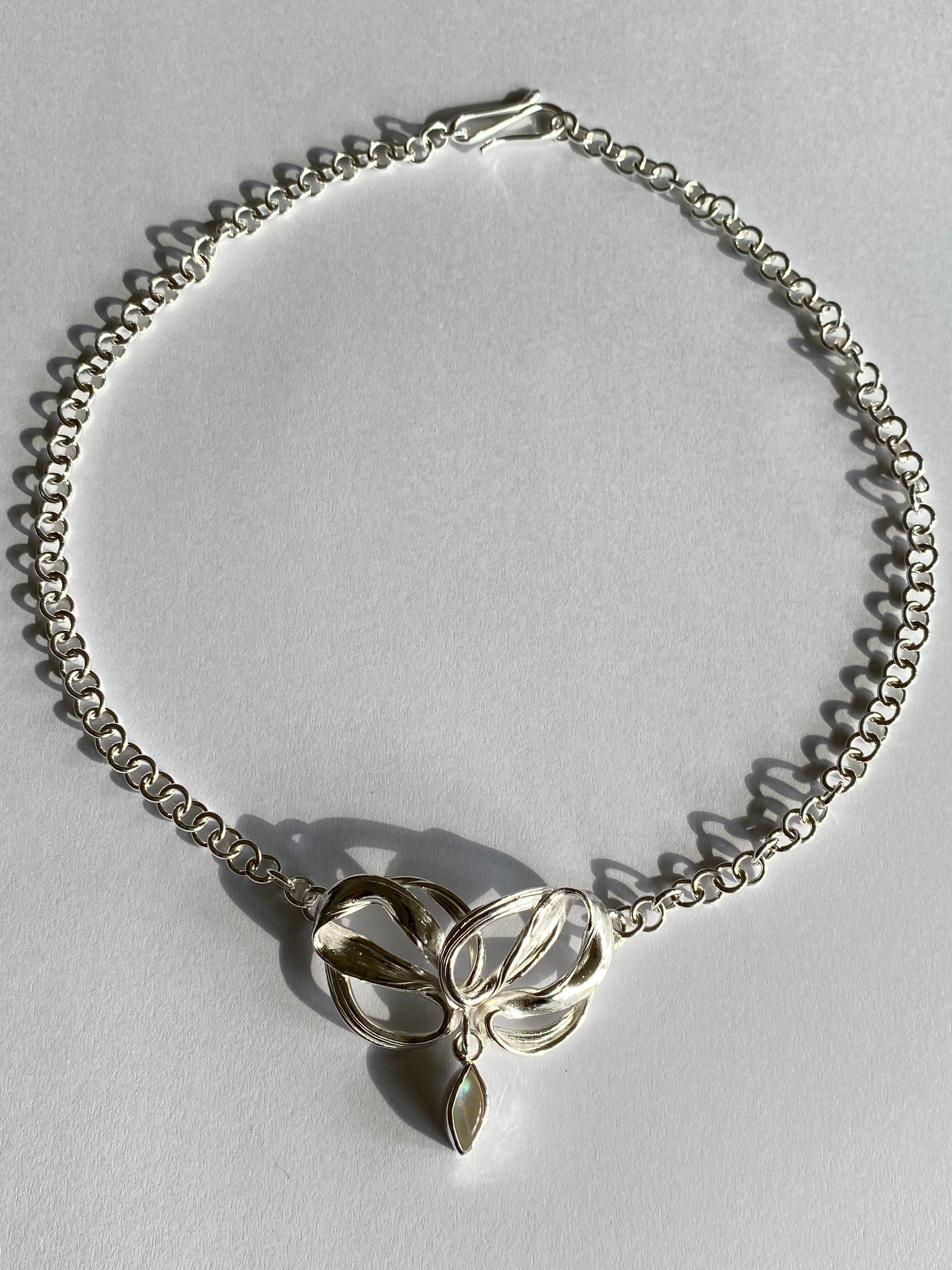 Ribbon Necklace - Handmade in 925 Silver