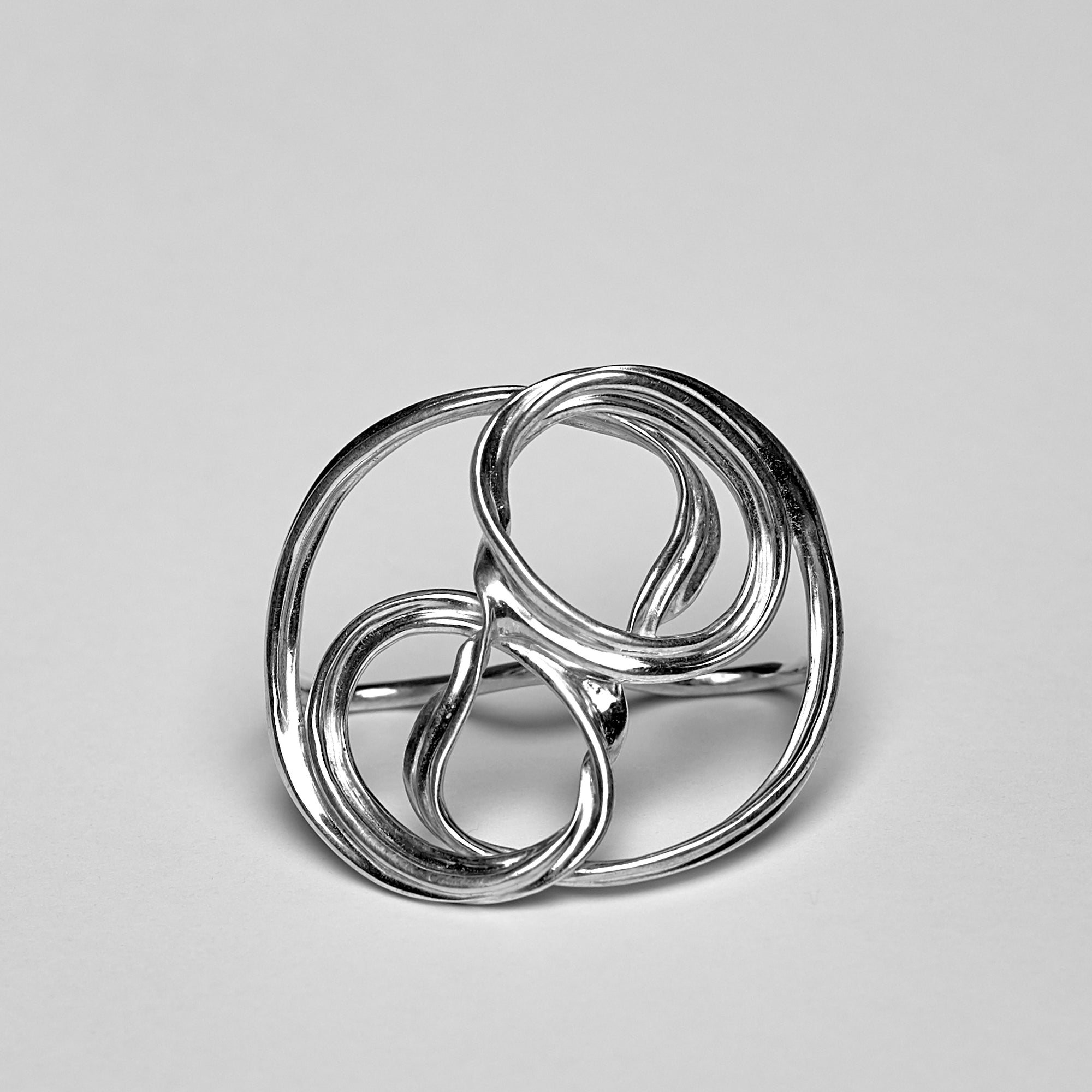 Scarf Ring - Handmade in 925 Silver