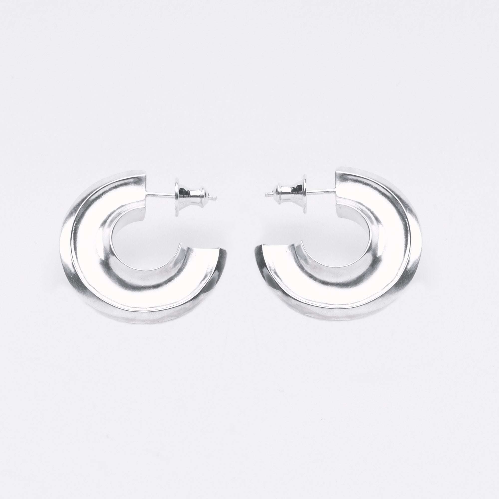 Semi-Circular Earrings - Handmade in 925 Silver